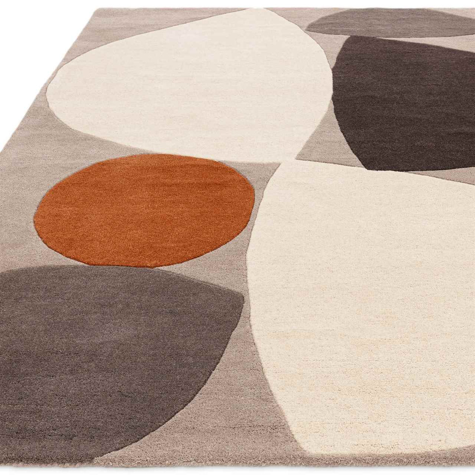 Reef Wool Rug RF24 Mid Century Grey