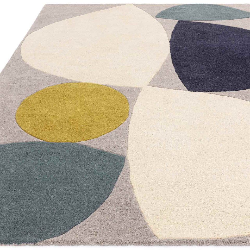 Reef Wool Rug RF25 Mid Century Teal