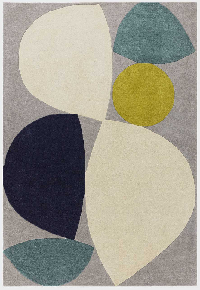 Reef Wool Rug RF25 Mid Century Teal