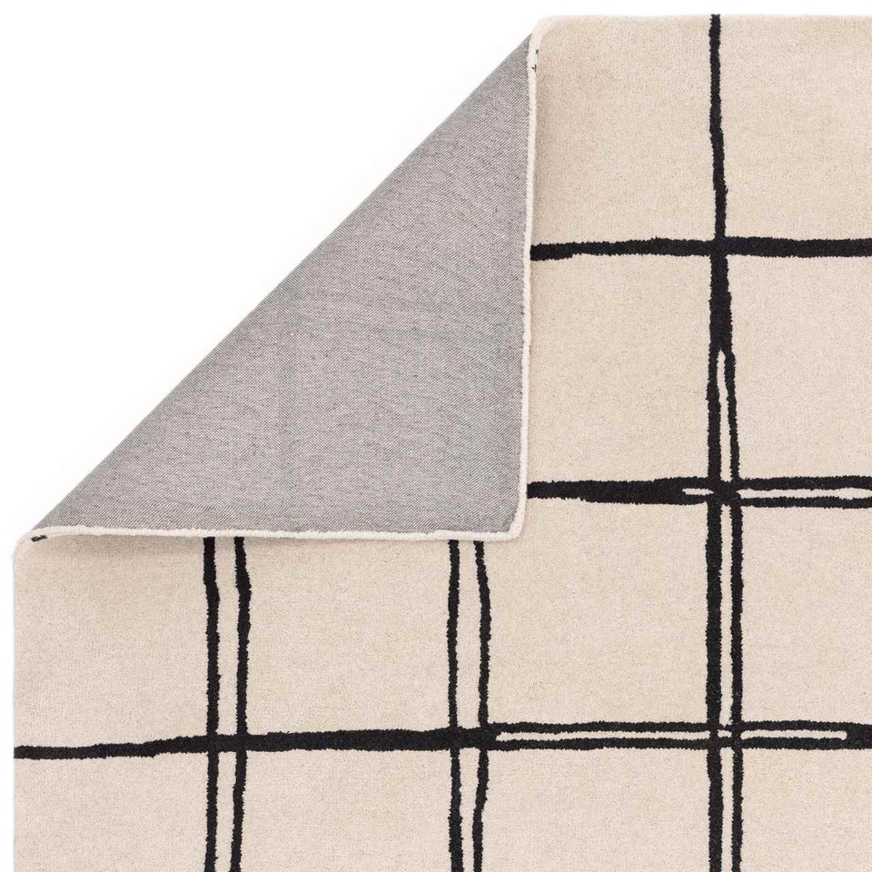 Albany Wool Rug Grid Monochrome