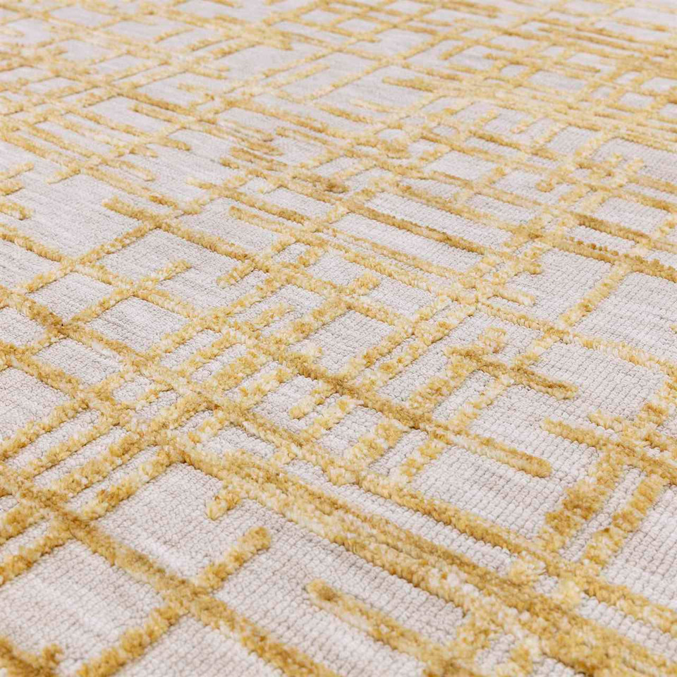 Mason Draft Gold Soft Contemporary Rug