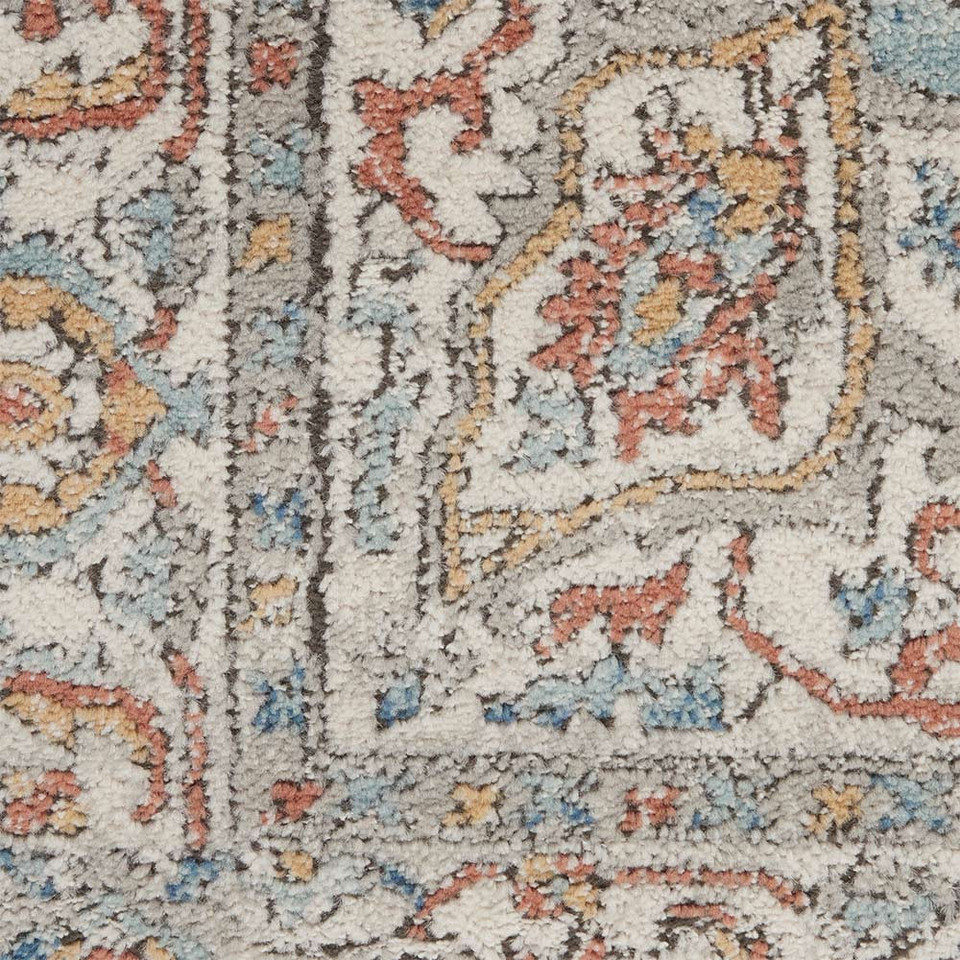 Quarry Ivory Blue QUA11 Rug Runner