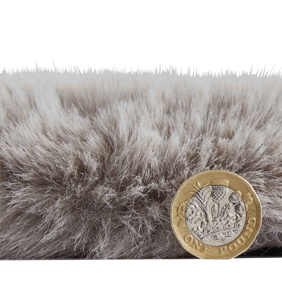 Super Teddy Silver Soft Faux Sheepskin