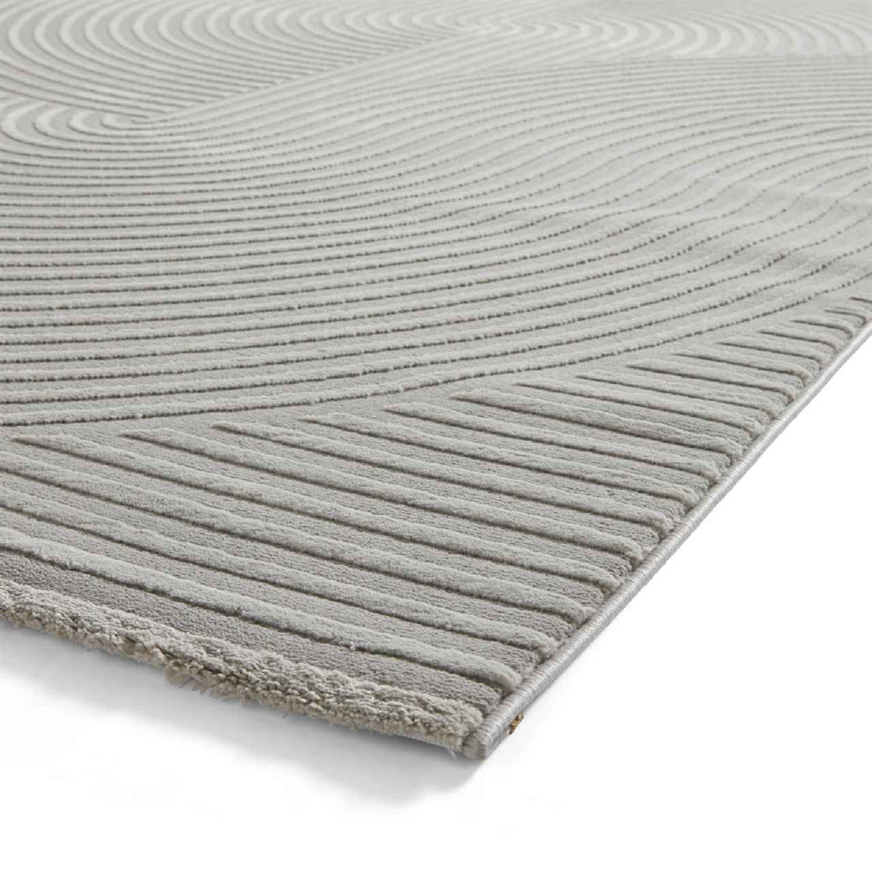 Flores 1924 Grey Washable Modern Rug