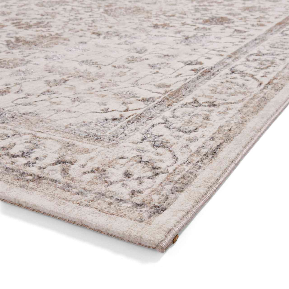 Creation 50112 Beige Silver Silky Rug