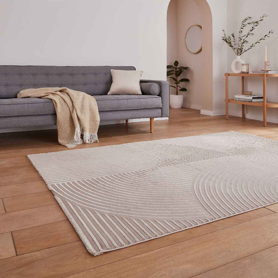 Flores 1924 Mink Washable Modern Rug