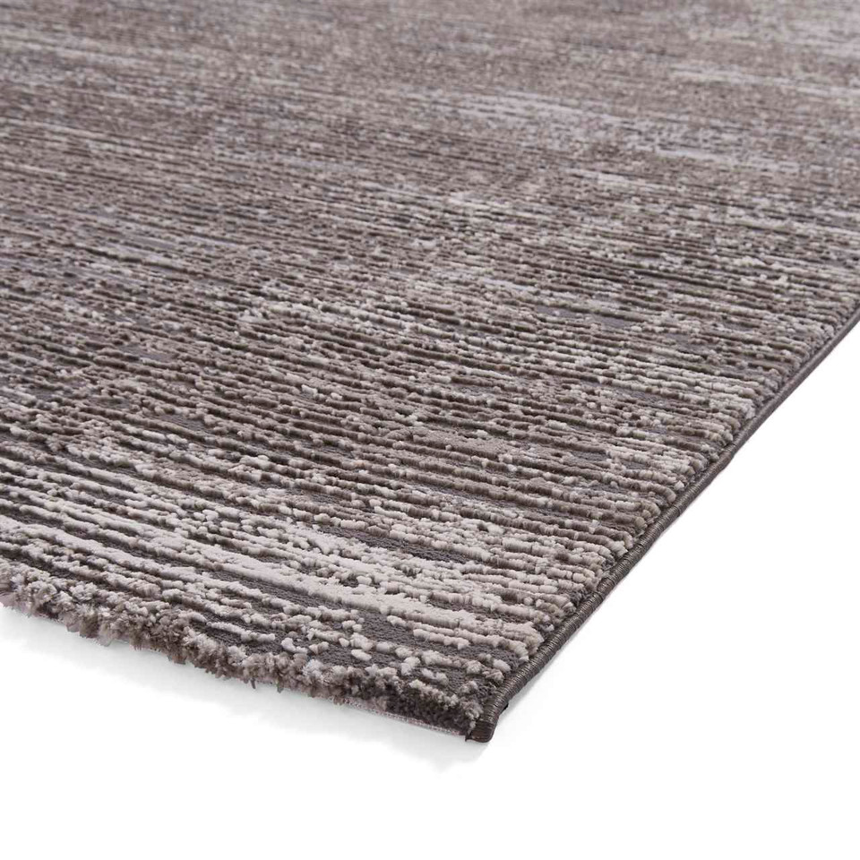 Flores 1930 Charcoal Washable Lines Rug