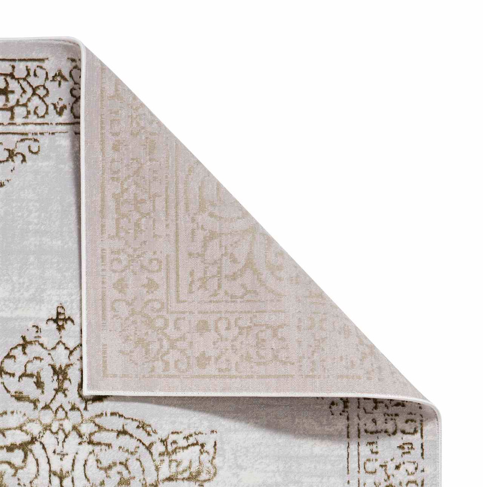 Artemis B9076A Gold Silver Silky Rug