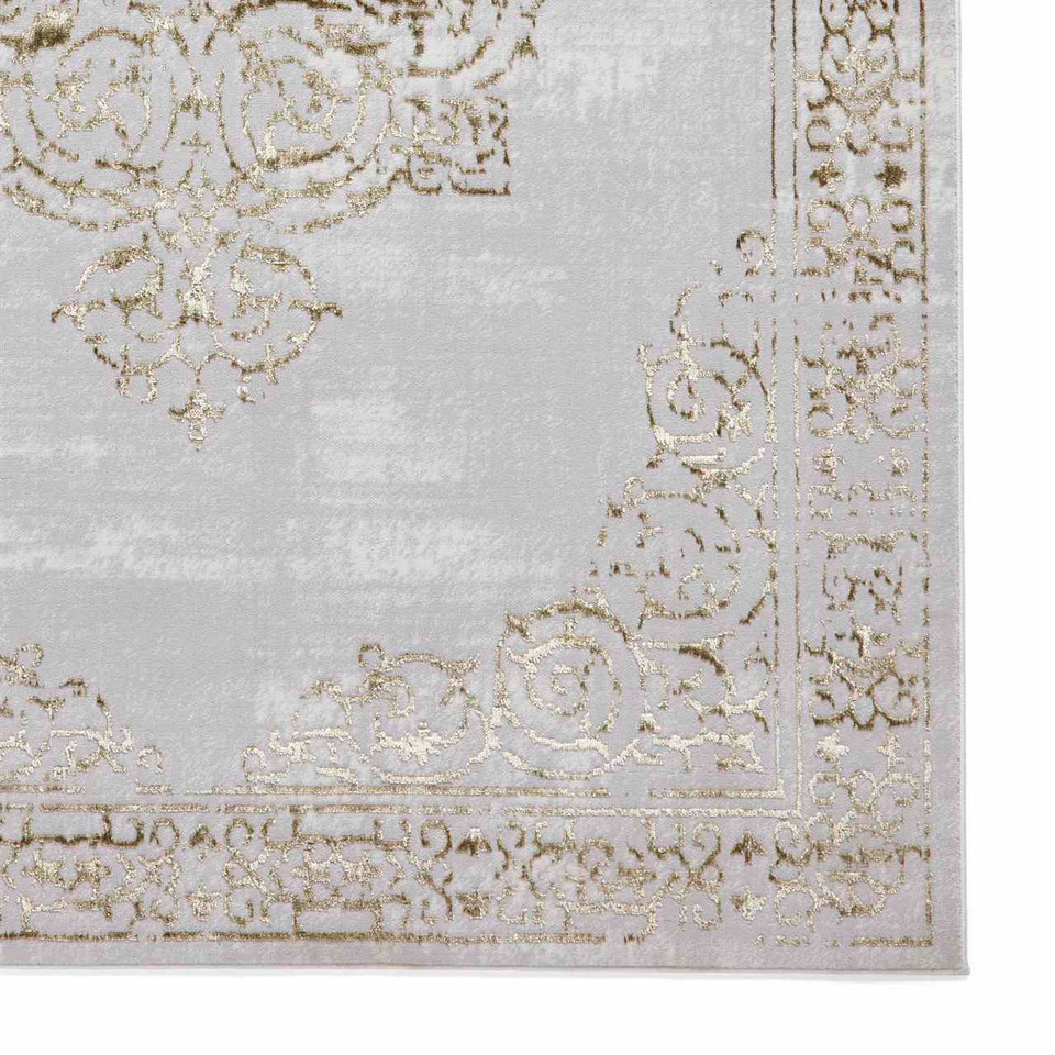 Artemis B9076A Gold Silver Silky Rug