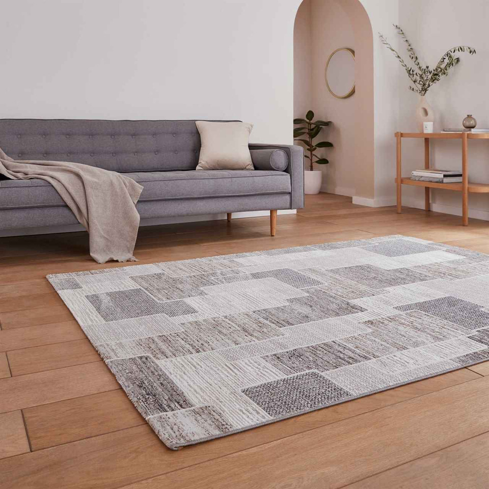 Creation 50178 Brown Beige Silky Rug
