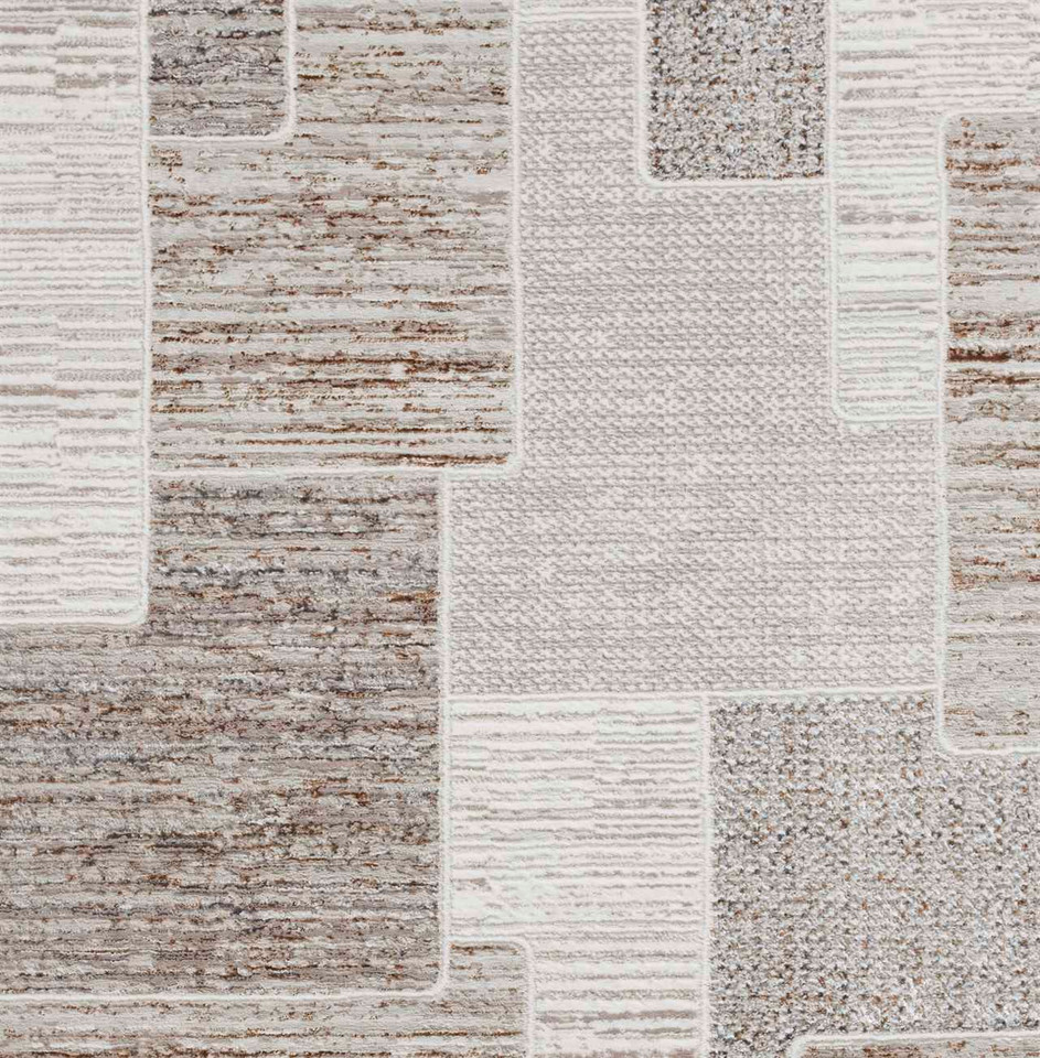 Creation 50178 Brown Beige Silky Rug