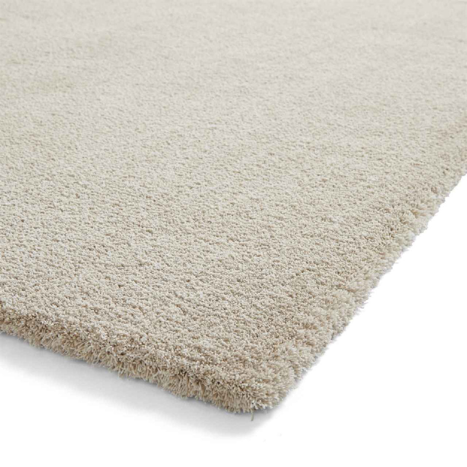 Kara Linen Shaggy Washable Plain Rug