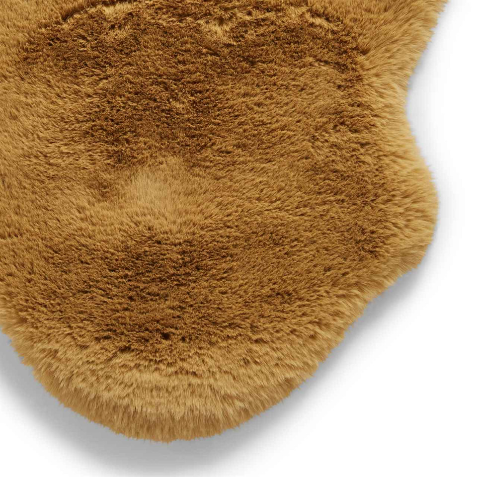 Super Teddy Mustard Soft Faux Sheepskin