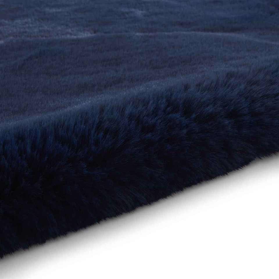 Super Teddy Navy Soft Faux Sheepskin