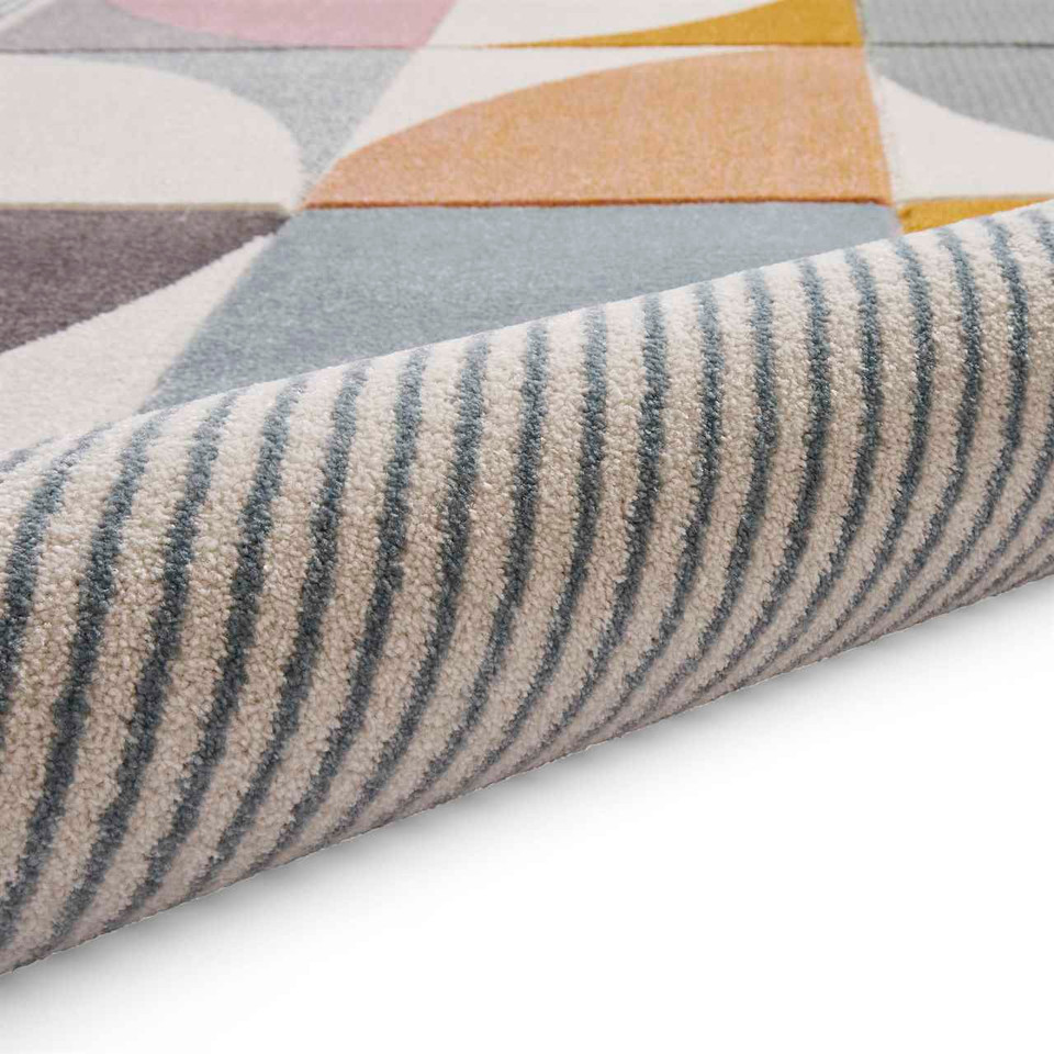 Matrix FE663 Multi Grey Pastal Carved Rug
