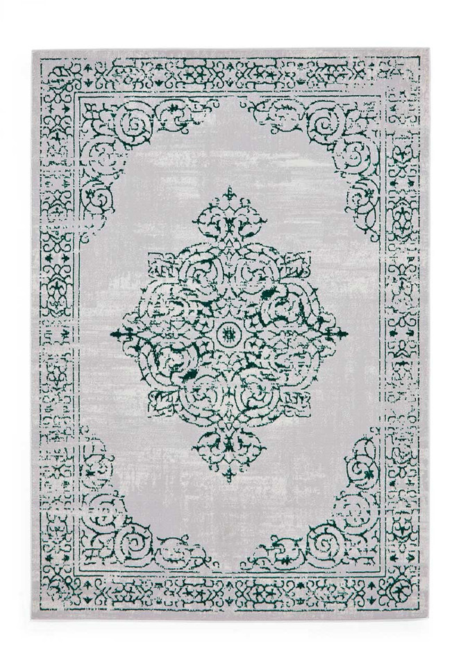 Artemis B9076A Green Silver Silky Rug