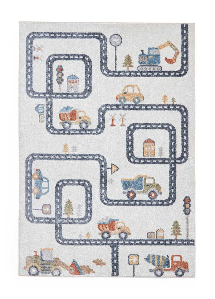 Vida Thin Soft Kids Map Rug