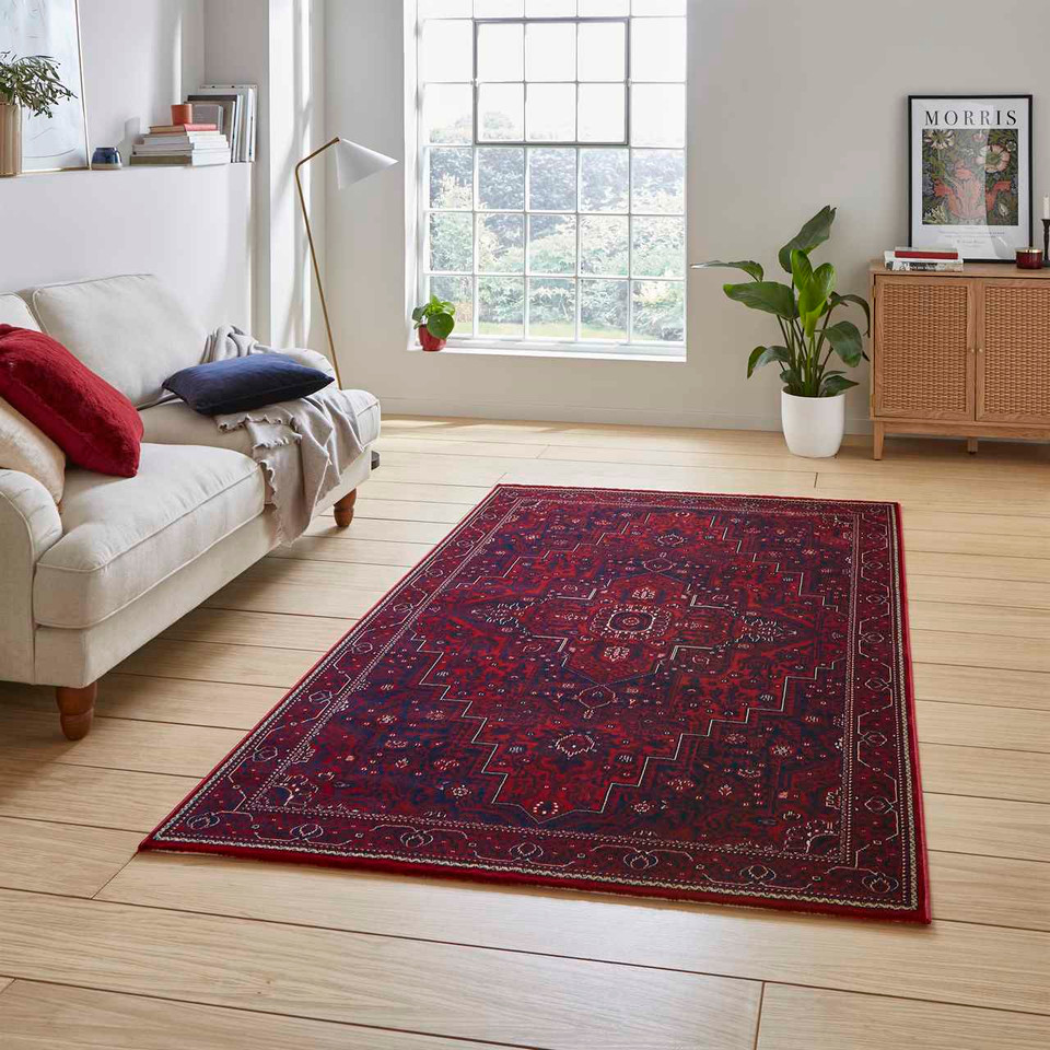 Dubai 62101 Red Traditional Rug