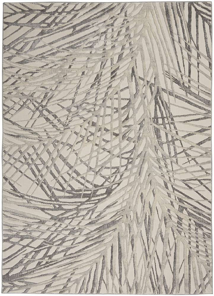 Rustic Textures RUS17 Ivory Grey Abstract Rug Runner