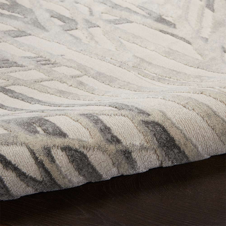 Rustic Textures RUS17 Ivory Grey Abstract Rug Runner