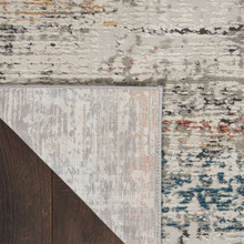 Rustic Textures RUS14 Light Grey Multi Abstract Rug Runner