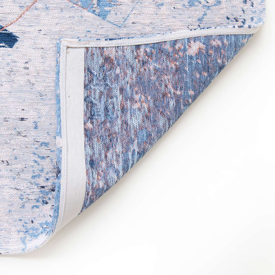 Cities Tokyo Conductive Blue 9314 Indoor Outdoor Washable Eco Rug