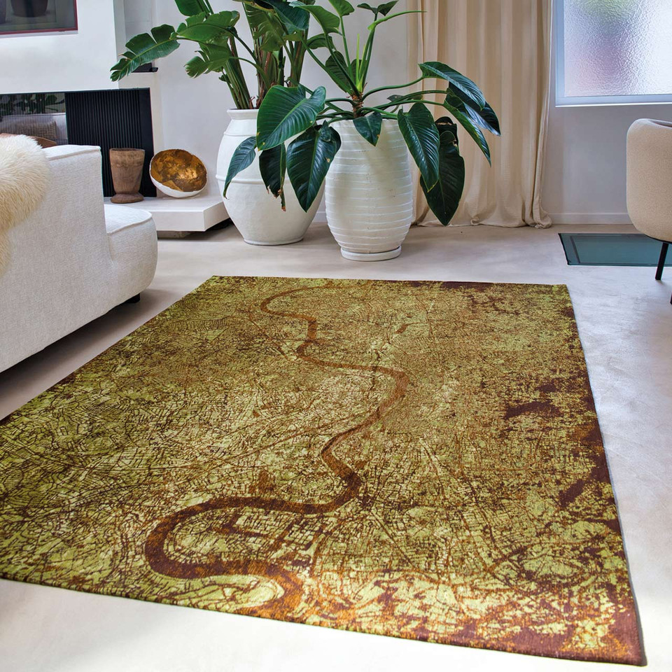 Cities London Green Meadows 9320 Indoor Outdoor Washable Eco Rug