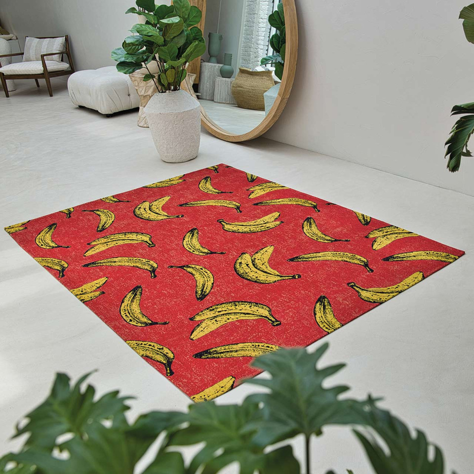 Banana Miami Red Thin Rug 9392 LDP