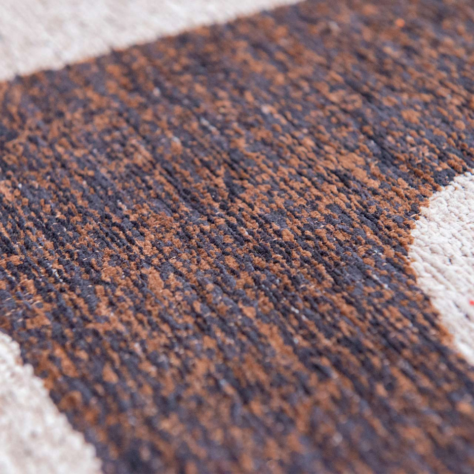 Kuba Bison Brown Thin Rug 9335 LDP
