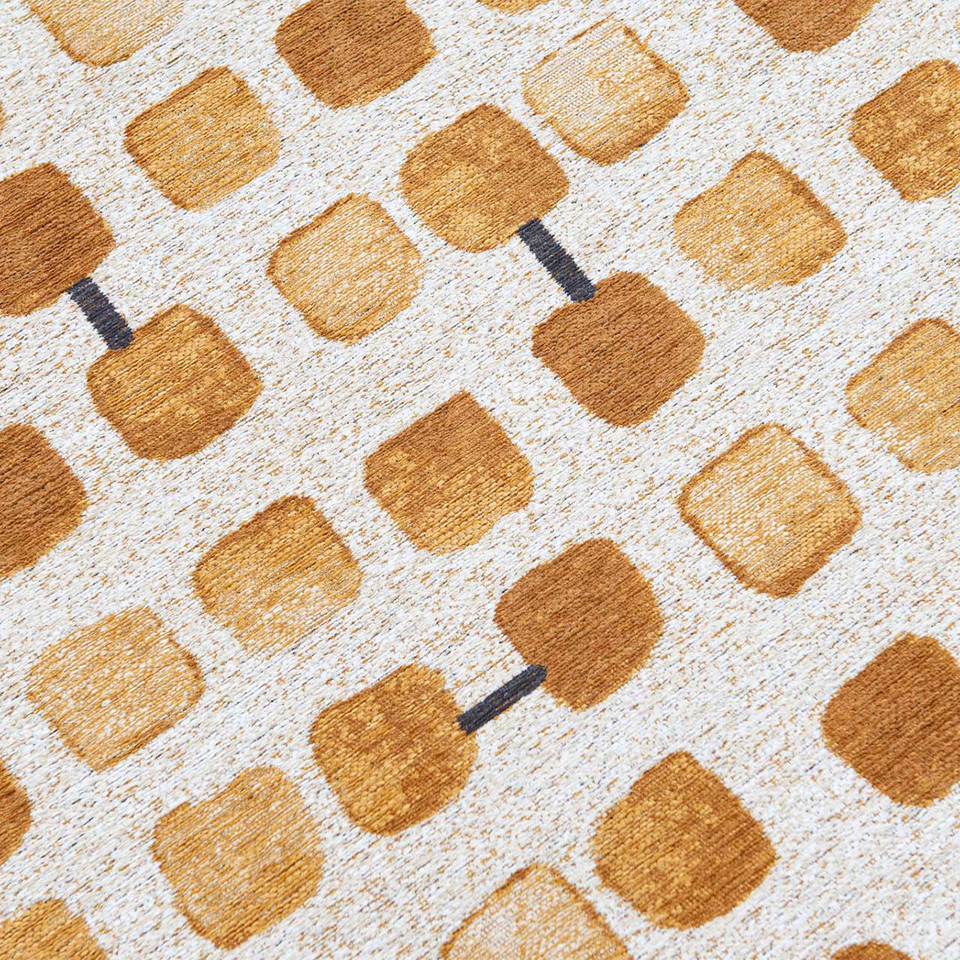 Cobblestone Peach Party Thin Rug 9346 LDP