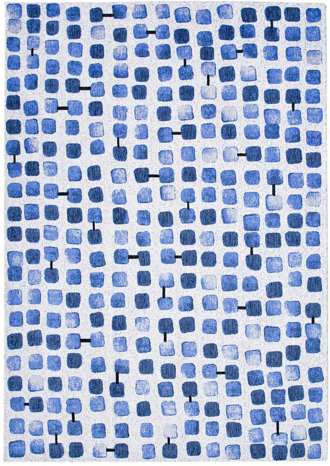 Cobblestone Amparo Blues Thin Rug 9348 LDP