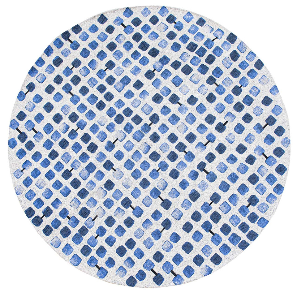 Cobblestone Amparo Blues Thin Rug 9348 LDP