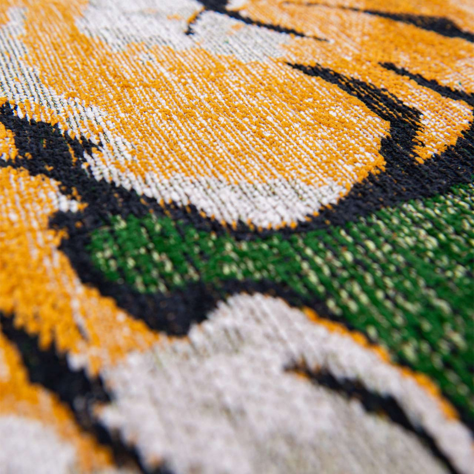 Tiger Green On Fire 9388 LDP Indoor Outdoor Washable Eco Rug