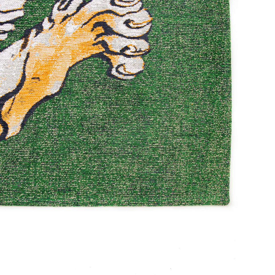 Tiger Green On Fire 9388 LDP Indoor Outdoor Washable Eco Rug