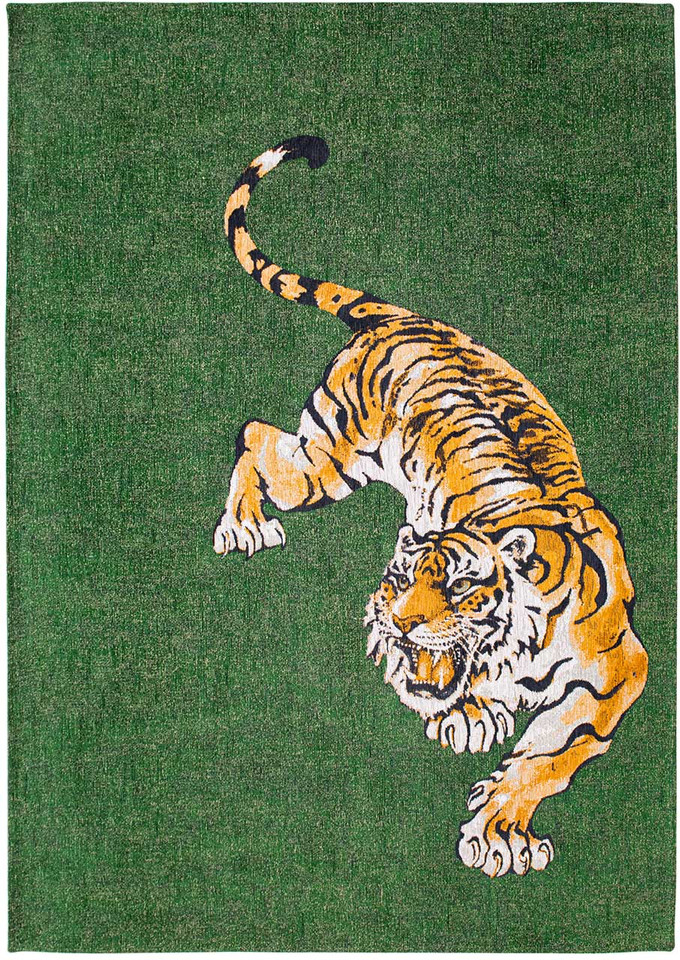 Tiger Green On Fire 9388 LDP Indoor Outdoor Washable Eco Rug
