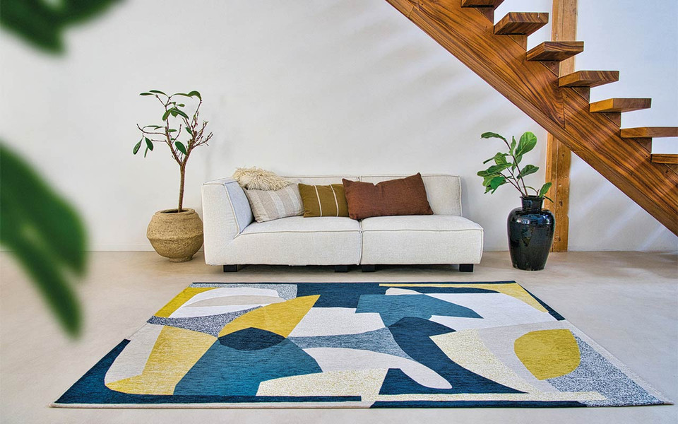 Shapes Duck Song Multicolour 9369 Indoor Outdoor Washable Eco Rug