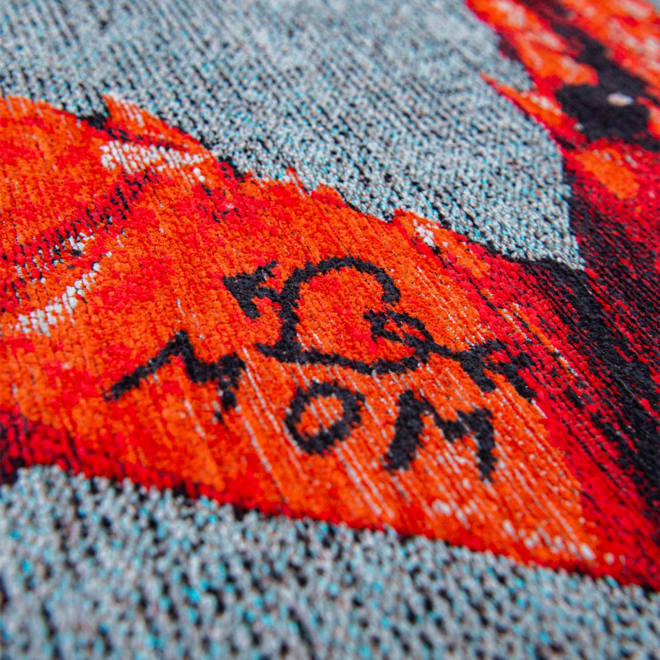 Lobster Steam Red 9389 Indoor Outdoor Washable Eco Rug