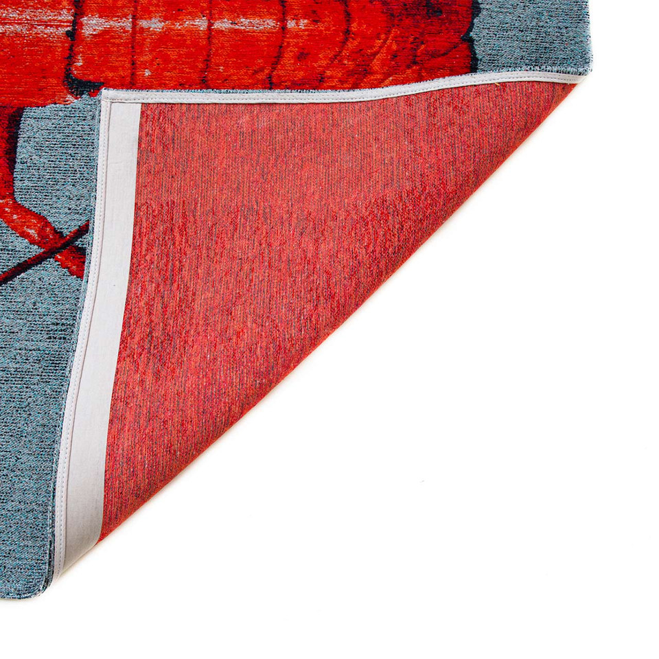 Lobster Steam Red 9389 Indoor Outdoor Washable Eco Rug