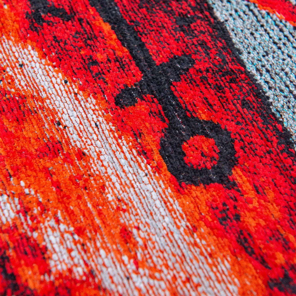 Lobster Steam Red 9389 Indoor Outdoor Washable Eco Rug