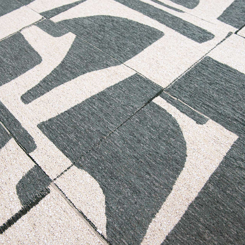 Papercut Sea Spray Khaki Grey 9361 Indoor Outdoor Washable Eco Rug
