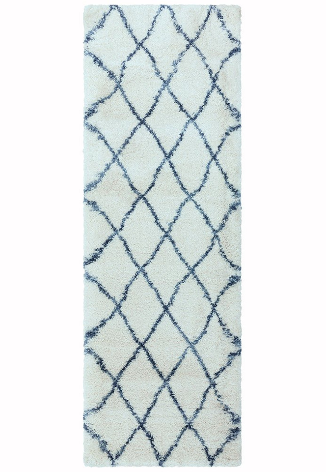 Alto AL03 Cream Blue Moroccan Rug Runner