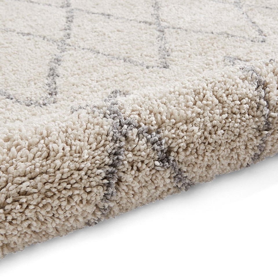 Boho 8280 Cream Grey Berber Shaggy Moroccan Rug Runner