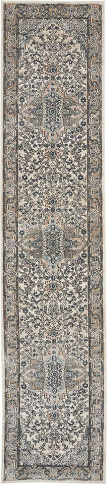 Quarry QUA05 Ivory Grey Rug Runner