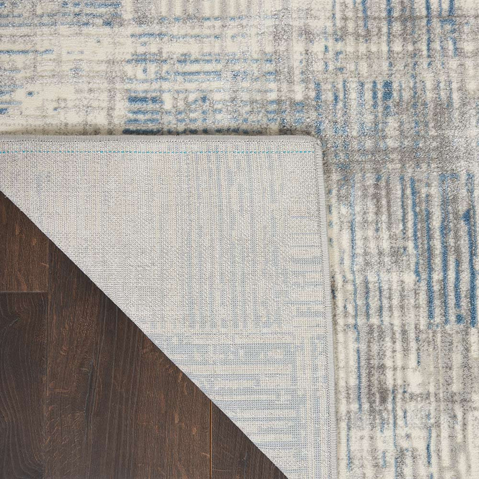 Solace SLA03 Ivory Grey Blue Rug Runner