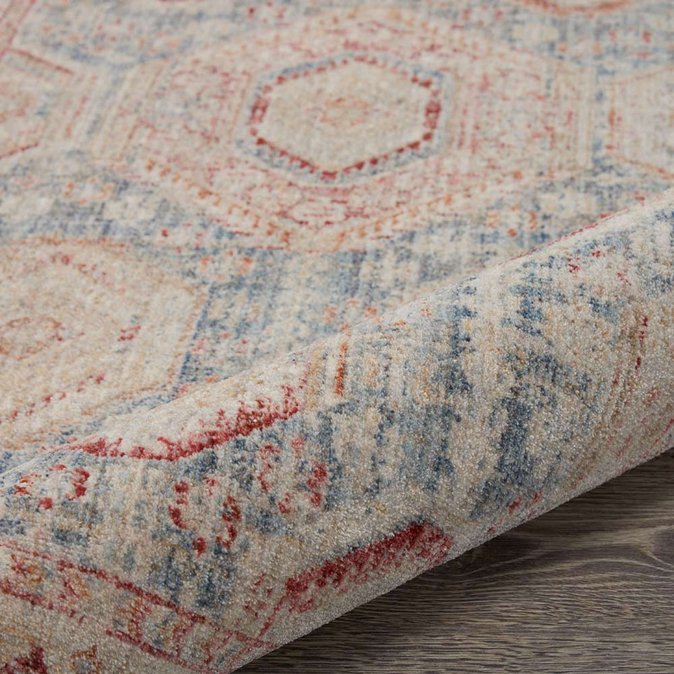 Homestead HMS01 Light Blue Multi Rug Runner
