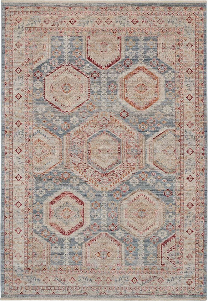 Homestead HMS01 Light Blue Multi Rug Runner