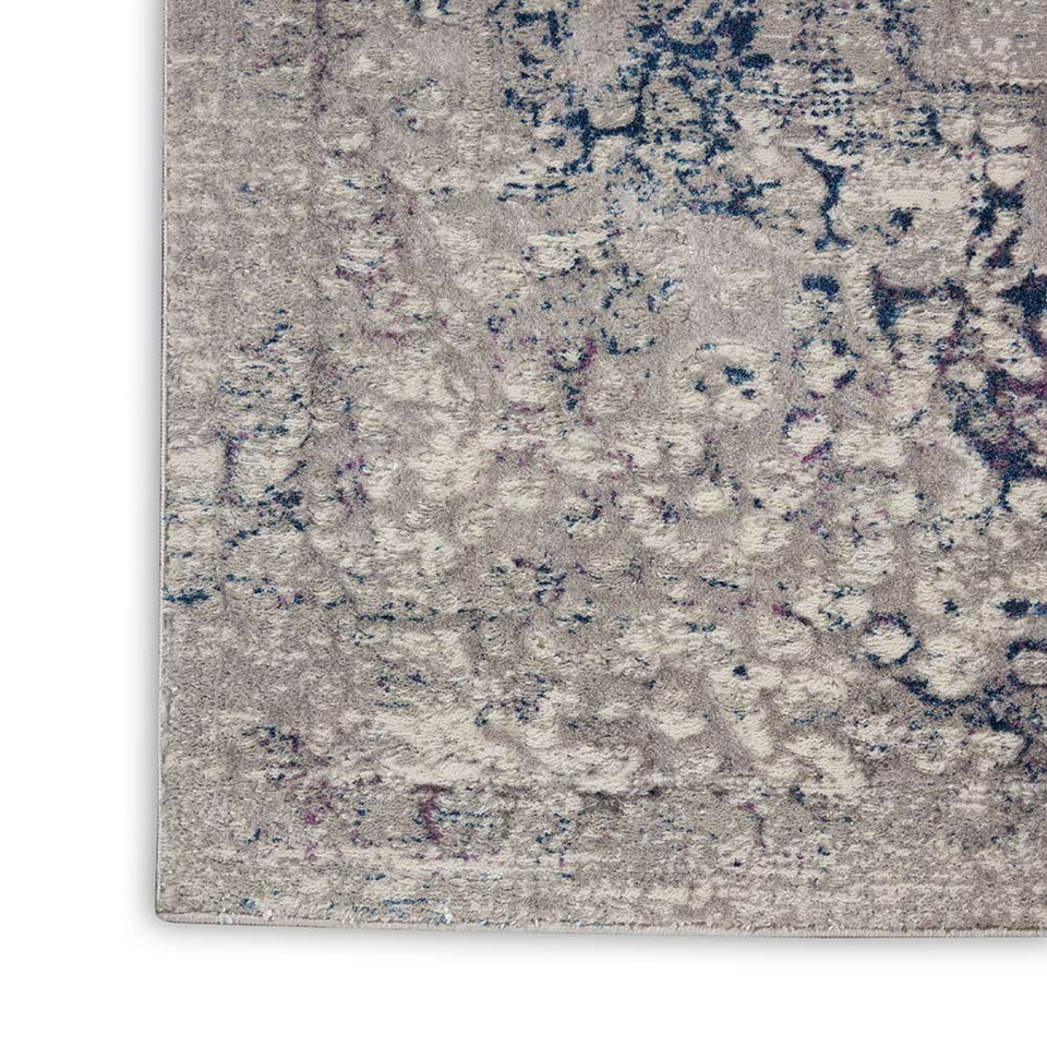 Kathy Ireland Royal Terrace KI44 Beige Blue Rug Runner