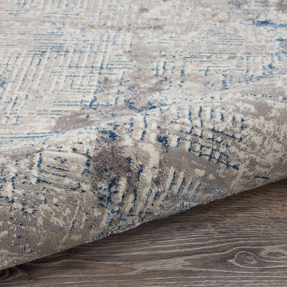 Kathy Ireland Royal Terrace KI41 Ivory Blue Rug Runner