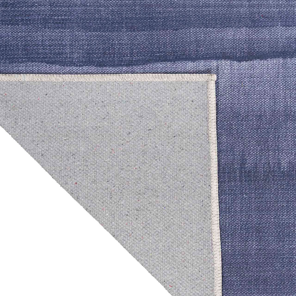 Calvin Klein Thin Washable Rug Launder Ombre Grey Blue