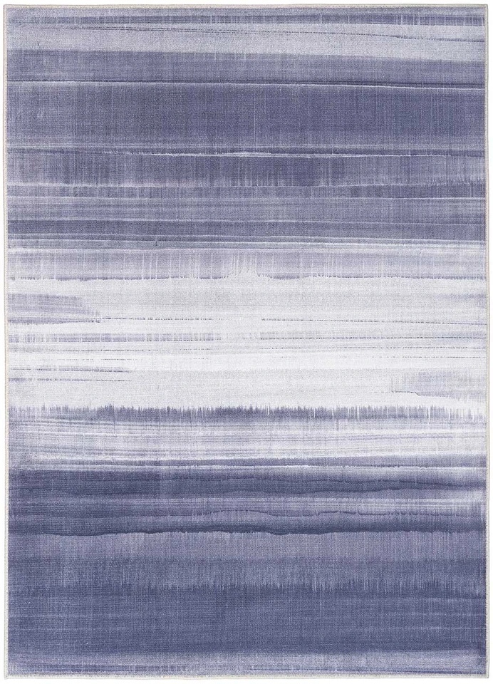 Calvin Klein Thin Washable Rug Launder Ombre Grey Blue